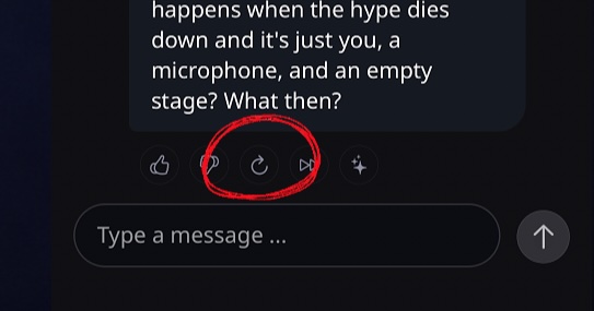 How to reroll a bot response