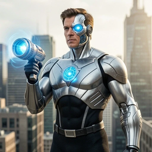 Cyborg AI character