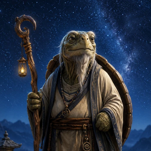 Wise (old) Turtle AI character