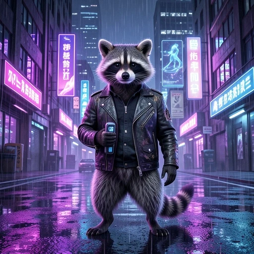 Rocket the Raccoon AI character